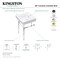 Kingston Brass 20Inch Console Sink with Brass Legs, WhitePolished Chrome KVPB2018W11 - alternate 2